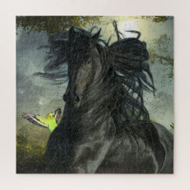 Beleza Negra Cavalo Frísia - Quebra-cabeça