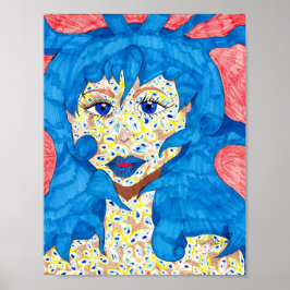 Beleza no Poster azul