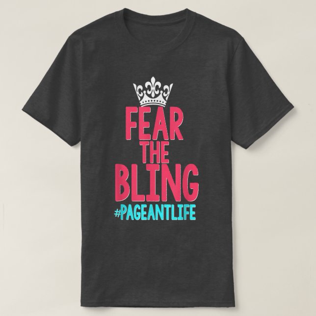 Beleza Pageant Camisa Glitz Filha Mãe Medo Engraça (Frente do Design)