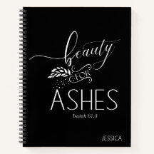 Beleza para Ashes Christian Bíblia Verse Notebook