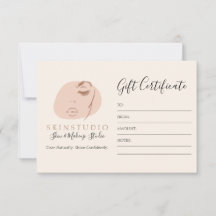 Beleza Salão de Cuidado da Pele Spa Voucher Estúdi