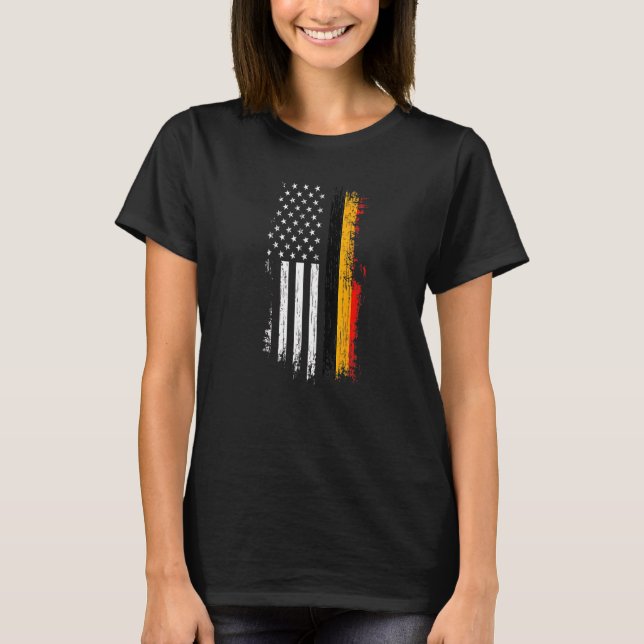 Belga American Flag Pride Belgium Usa Camisetas (Frente)