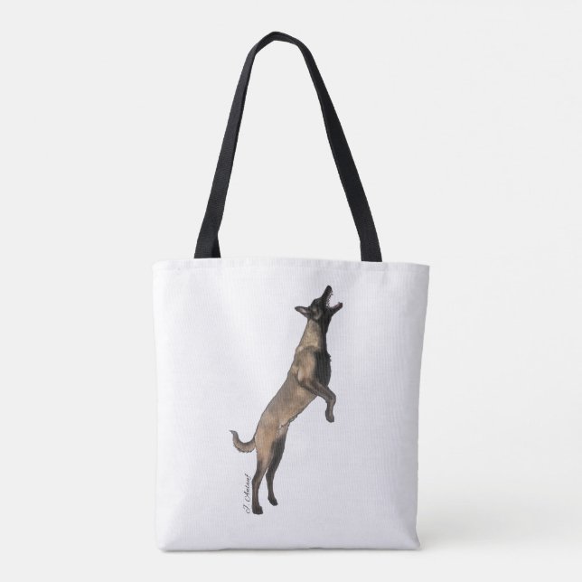 Belga Malinois Tote Bag (Verso)
