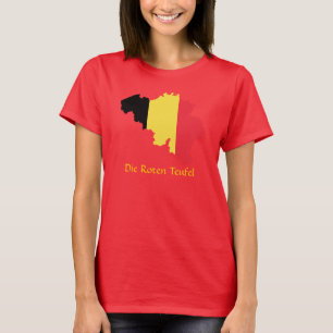 Belga Mapa Die Roten Teufel T-Shirt