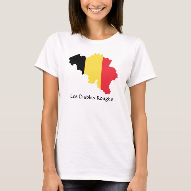 Belga Mapa Les Diables Rouges T-Shirt (Frente)