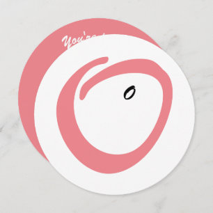 Belga rosa, belo convite para chá de fraldas