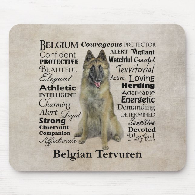 Belga Tervuren Mousepad (Frente)