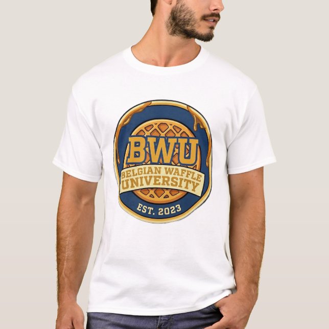 Belgian Waffle University Ajay T-Shirt (Frente)