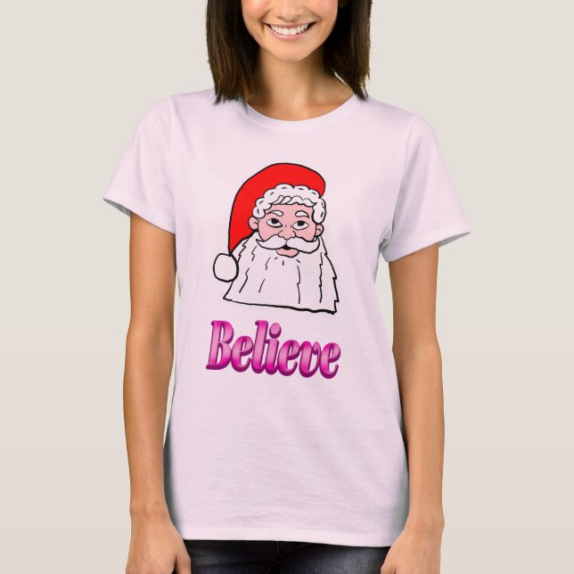 Believe Santa T-Shirt (Frente)
