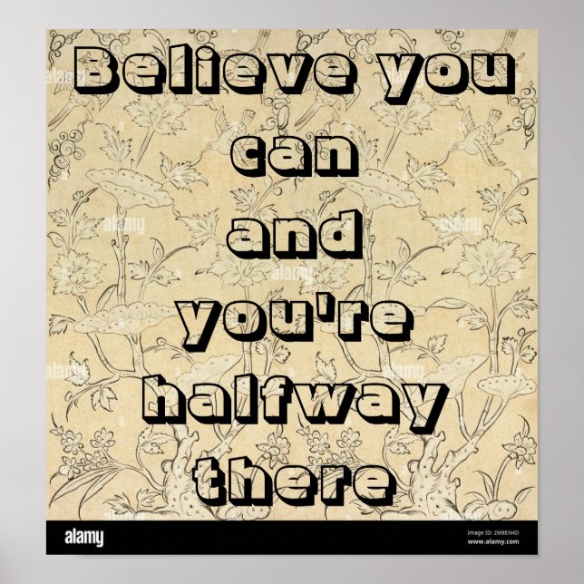 "Believe you can and you're halfway there." Poster (Frente)