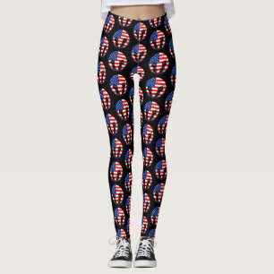 belíssimas leggings de bandeira americanas