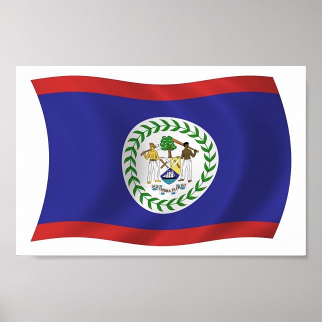 Belize Flag Poster Impressão (Frente)