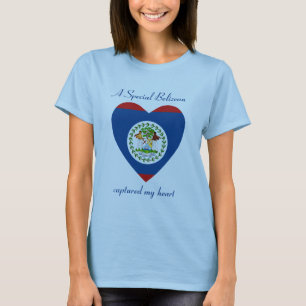 Belize Flag Sweetheart T-Shirt