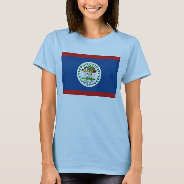 Belize Flag x Map T-Shirt (Frente)