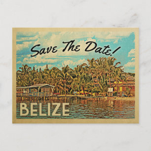 Belize Salve Os Cartões Postais De Vintagem De Dat