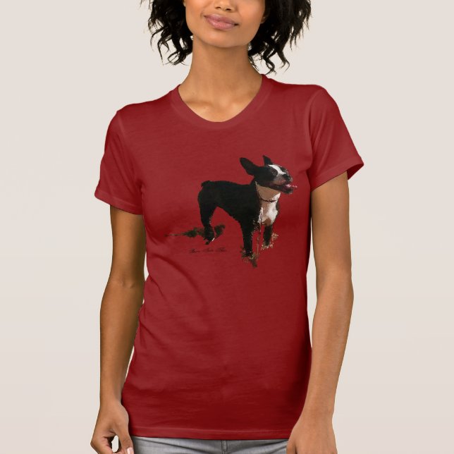 Bella a Boston Terrier - t-shirt (Frente)