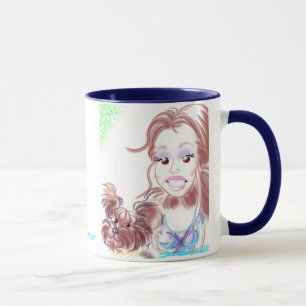 Bella a caneca louca 2017 da caricatura do bebê d