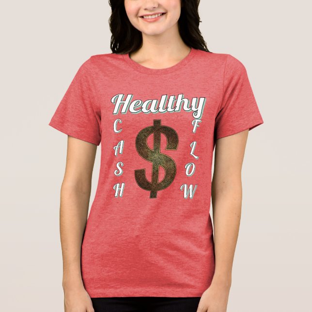 Bella+Canvas Camiseta Tri-blend Feminina, Branco,  (Frente)