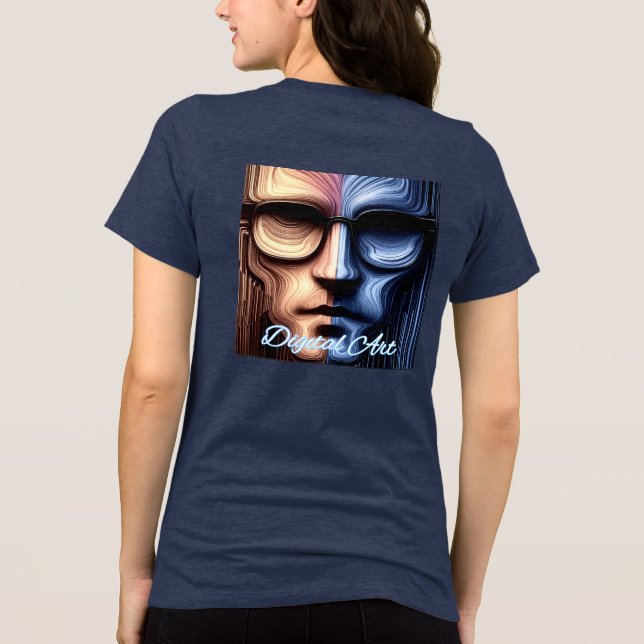 Bella+Canvas Camiseta Tri-blend Feminina, Preto Só (Verso)
