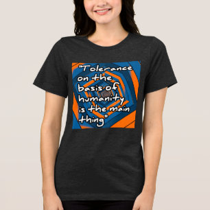 Bella+Canvas Camiseta Tri-blend Feminina, Preto Só