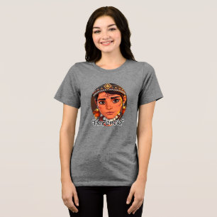 Bella+Canvas Camiseta Tri-blend Feminina, Preto Só