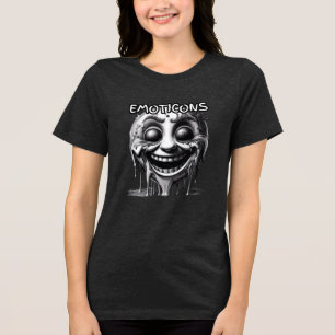 Bella+Canvas Camiseta Tri-blend Feminina, Preto Só