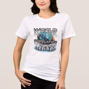 Bella+Canvas Camiseta Tri-blend Feminina, Preto Só