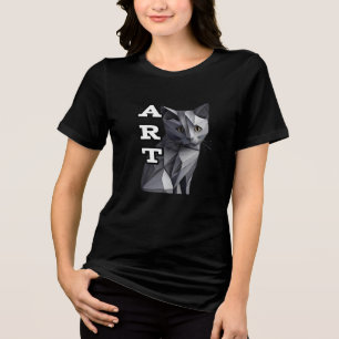 Bella+Canvas Camiseta Tri-blend Feminina, Preto Só