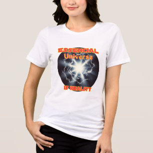 Bella+Canvas Camiseta Tri-blend Feminina, Preto Só