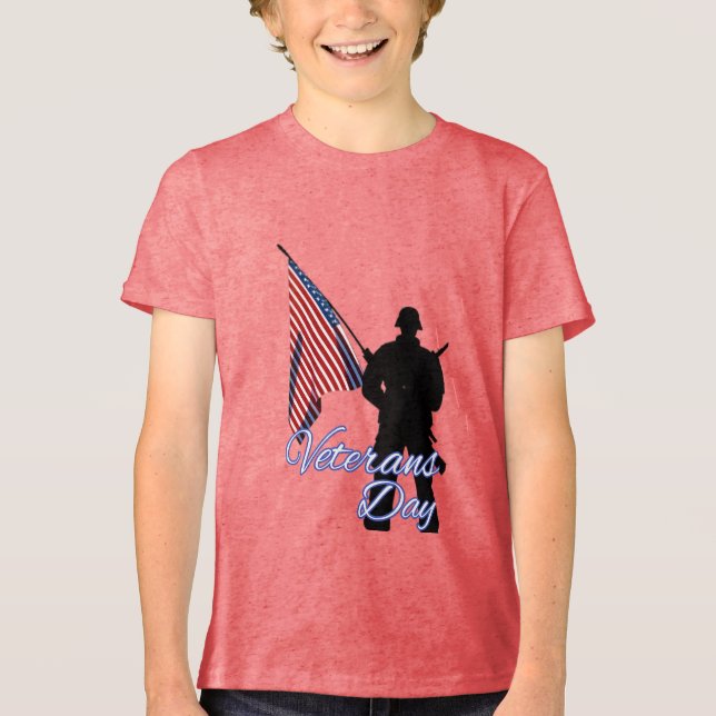 Bella+Canvas Camiseta Tri-blend Juvenil, Preto Sól (Frente)