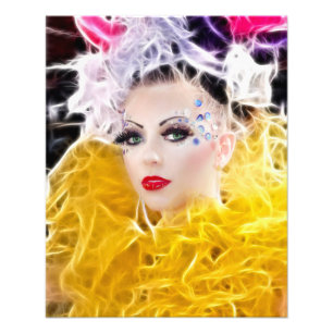 Bella Fashionista Modelo de Foto Alargamento