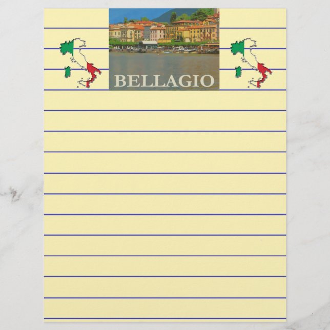 Bellagio Itália Poster Stationery (Frente)