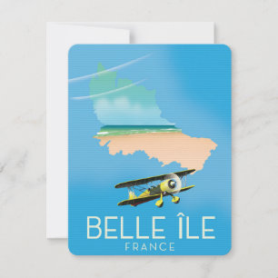 Belle Île, França poster de viagens.