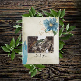 Belle Watercolor Obrigado Cartões