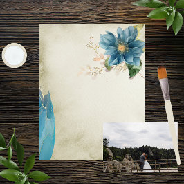 Belle Watercolor Scrapbook Paper