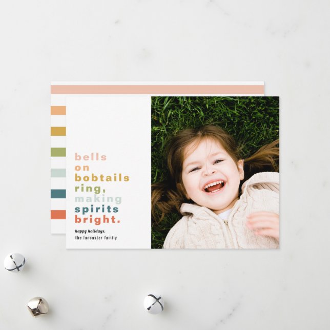 Bells no Cartão com fotos de Bobtails Holiday (Frente/Verso In Situ)