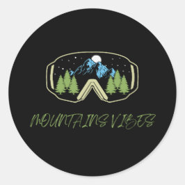 Belo adesivo para esquiar e amantes de aventuras.