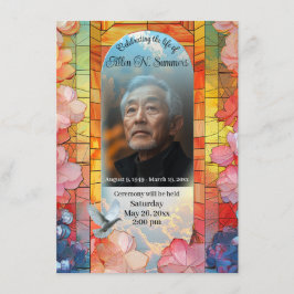 Belo Anúncio Funeral, Placa De Vidro Contida