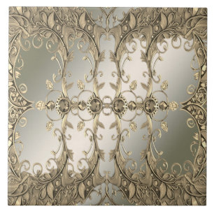 Belo Azulejo de cerâmica decorativa Dourada