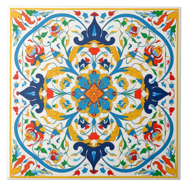 Belo Azulejo de cerâmica do estilo Azulejo portugu (Frente)