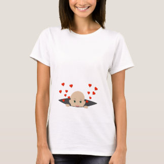 Belo Bebê Pregando com Camisa de Maternidade do Co