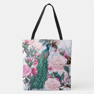 Belo Bolsa de Moda Floral Peacock