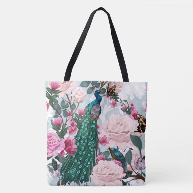 Belo Bolsa de Moda Floral Peacock (Frente)