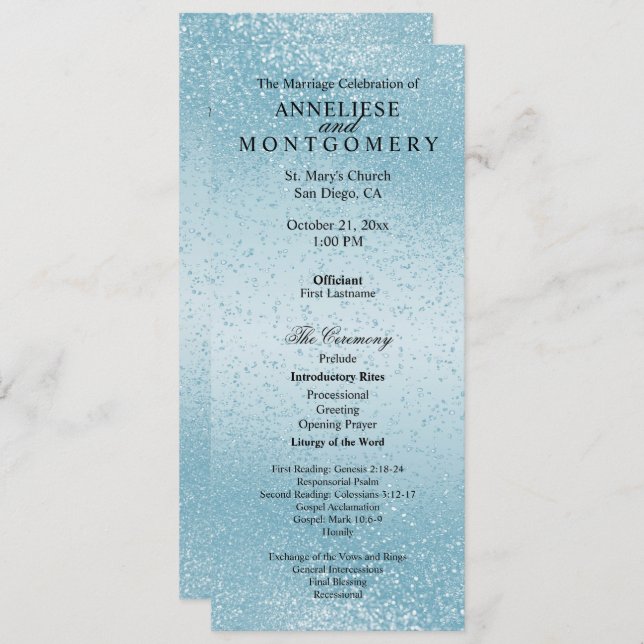 Belo brilho azul - Programa (Frente/Verso)