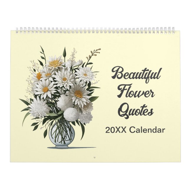 Belo Calendário Botânico de Citações Flores (Capa)