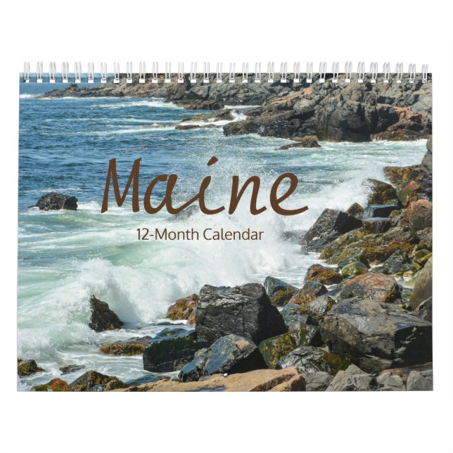 Belo calendário de 12 meses do Maine (Capa)