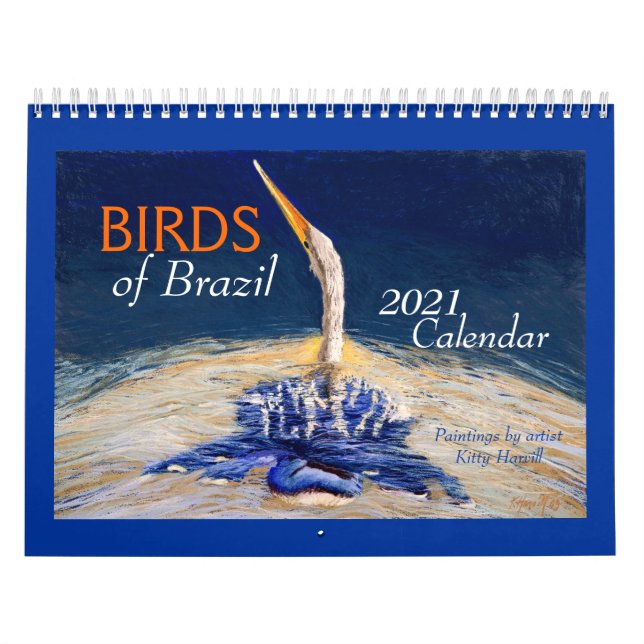 Belo Calendário de 2021 "BIRDS of Brazil" (Capa)
