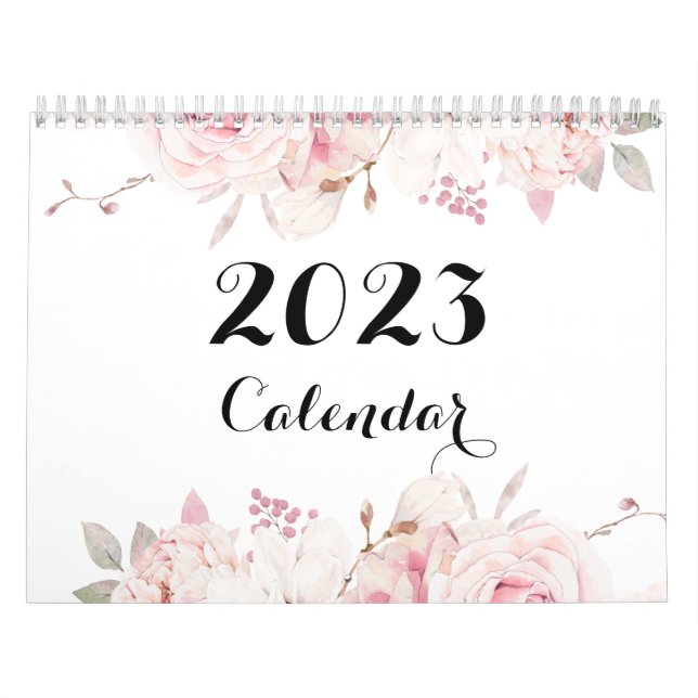 Belo Calendário de Parede Floral 2023 (Capa)