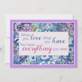 Belo Cartão de Afirmação de Prática Espiritual