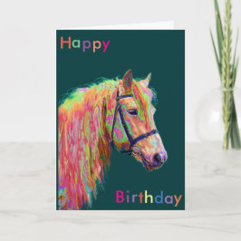 Belo Cartão de Aniversário do Rainbow Pony